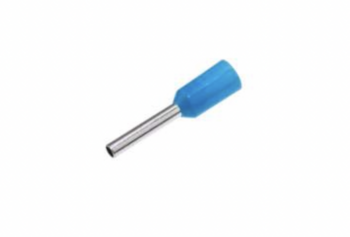 0.75mm x 8mm Blue Cord End Ferrules – French Type, DIN 46228-4, for Tri-Rated Cable, 100 Pack.
