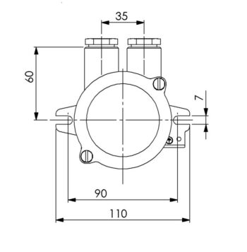 Wiska 10010497 Wiska 1150-2xZ14 IP56 HNA Junction Box - 12 - 14.5 mm 2