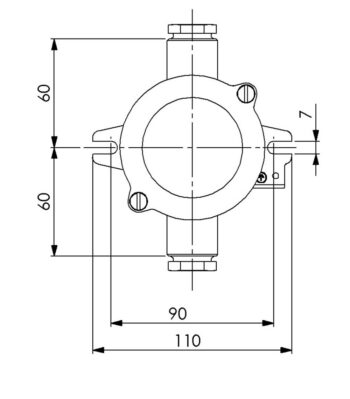 Wiska 10010498 Wiska 1151-2xZ14 IP56 HNA Junction Box - 12 - 14.5 mm 2