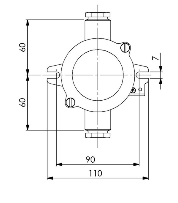 Wiska 10010498 Wiska 1151-2xZ14 IP56 HNA Junction Box - 12 - 14.5 mm 2