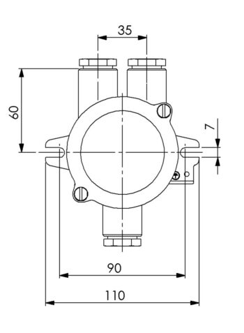 Wiska 10010503 Wiska 1156-3xZ14 IP56 HNA Junction Box - 12 - 14.5 mm 2