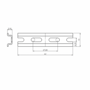Wiska 10060362 Wiska DIN Rail Kit - COMBI 108 / 308 2