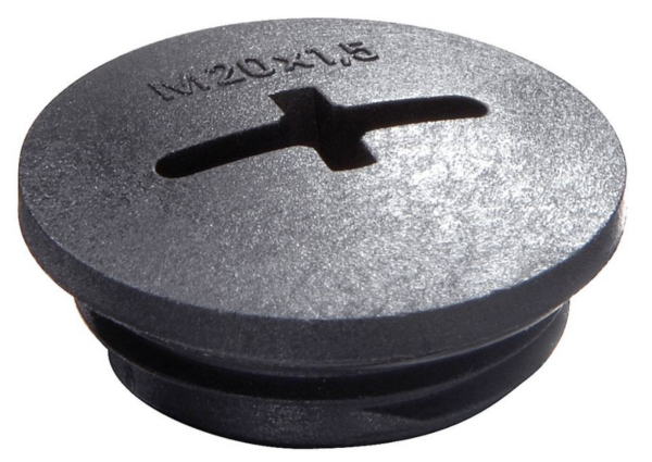 Wiska 10061832 Wiska Stop End EVSG20 M20 Black 1