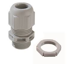Wiska 10100613 Wiska 20mm Cable Gland with Locknut - Pack of 10 - Grey 2