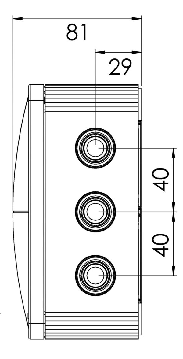 Wiska 10101463 Wiska 10101463 COMBI 1210/5 Black Junction Box 3