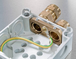 Wiska 10101473 Wiska EC308 Brass Earthing Plate COMBI308 - Pack of 2 2