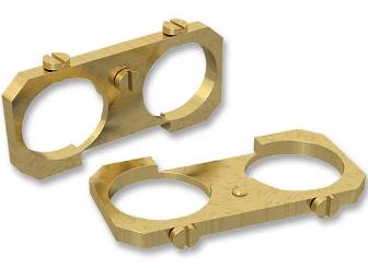 Wiska 10101473 Wiska EC308 Brass Earthing Plate COMBI308 - Pack of 2 1