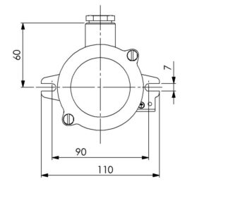 Wiska 10102392 Wiska 1149-1xZ12 IP56 HNA Junction Box - 10 - 12.5 mm 2
