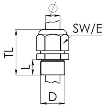Wiska 10102471 Wiska ESVG 40 VentGLAND Polyamide Pressure Compensation Cable Gland - Grey 2