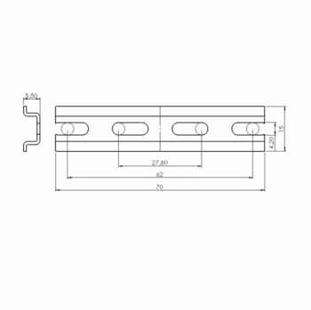 Wiska 10105604 Wiska DIN Rail Kit - COMBI 407/TS 15 2