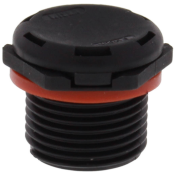 Wiska 10106620 Wiska VentPLUG EVPS-L 20 HF Polyamide High Air Flow Pressure Compensation Unit - Black 1