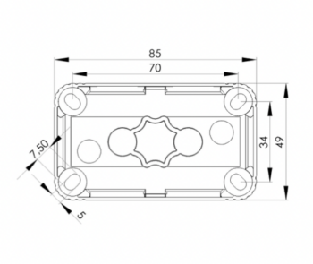 Wiska 10109573 Wiska COMBI 206 Junction Box (White) 2