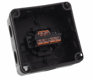 Wiska 10109673 Wiska Box COMBI 407/3 BK (Black) with 3 x WAGO 221-413 Connectors 2