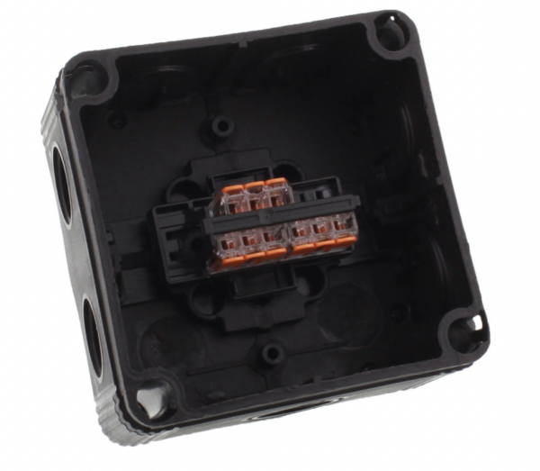 Wiska 10109673 Wiska Box COMBI 407/3 BK (Black) with 3 x WAGO 221-413 Connectors 2