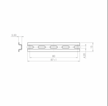 Wiska 10111678 Wiska DIN Rail Kit - COMBI 607/TS 15 2