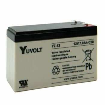 Yuasa LAB7A Yuasa Yuvolt Y7-12 12V 7Ah Valve Regulated Lead-Acid Type Rechargeable Battery