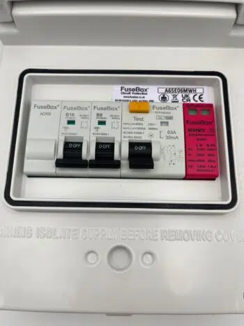 FuseBox A65GRAXWH IP65 Garage Consumer Unit with SPD – White
