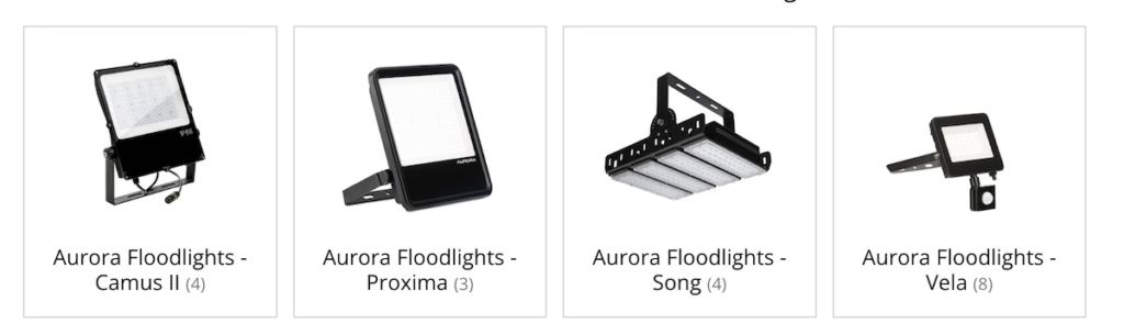 Aurora Floodlight Ranges Overview