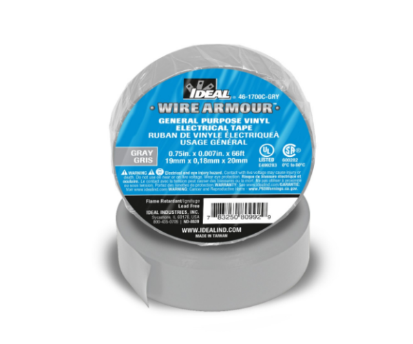 Ideal 46-1700C-GRY Electrical Vinyl Tape Grey
