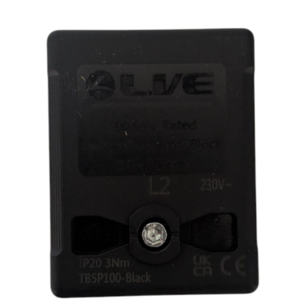 Live Electrical TB5P100-BLACK Black Terminal Block