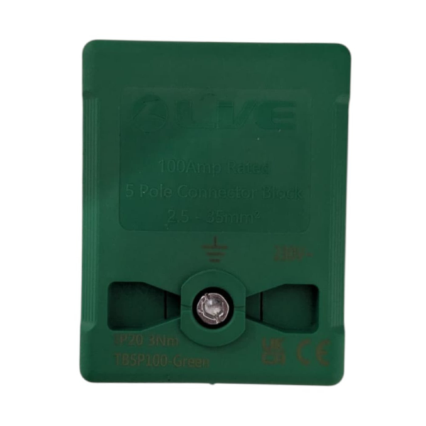 Live Electrical TB5P100-GREEN Green Terminal Block