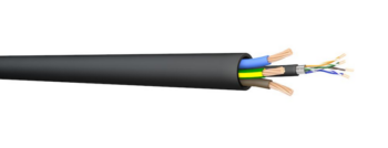 Prysmian EV CABLE 3C+4PR DATA 6.00MM1M 3x6.0 CU XLPE PVC CAT 5e PE PRY EV BLK