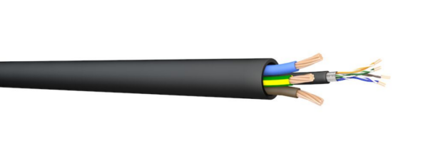 Prysmian EV CABLE 3C+4PR DATA 6.00MM1M 3x6.0 CU XLPE PVC CAT 5e PE PRY EV BLK
