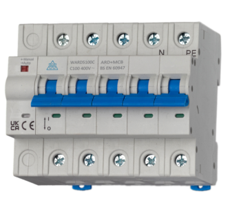 WARD5100C 5 Pole 100A Auto Reset Device with PME Fault Protection