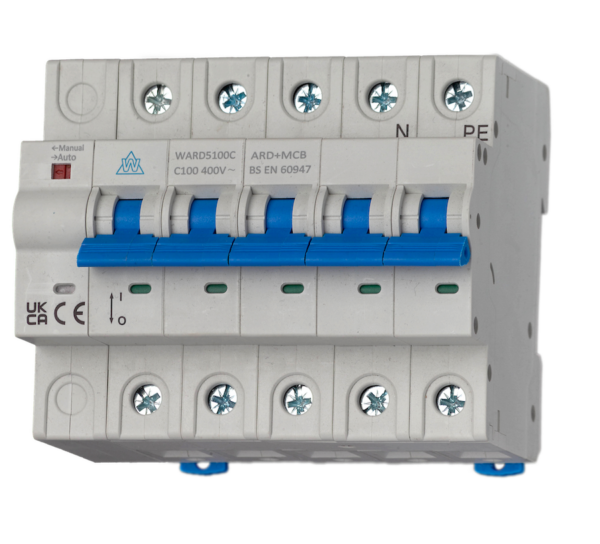 WARD5100C 5 Pole 100A Auto Reset Device with PME Fault Protection