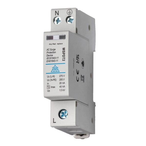WCED WSPDT2-CB 1 module 40kA 2 Pole SPD Kit