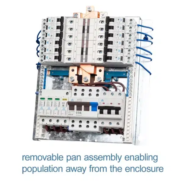 WCED WTPN08-125 8 Way TPN 3 Phase & Neutral Distribution Board with SPD