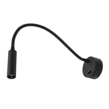 ALL LED AWLG030BK30 - Cygnet 2W Wall Mounted Adjustable Neck LED Reading Light Carbon Black 3000K