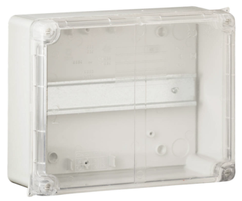 Wiska 6886LHG - CLWIB4/DR Junction Box with Clear Lid and DIN Rail - IP65 - 230 x 180 x 88mm