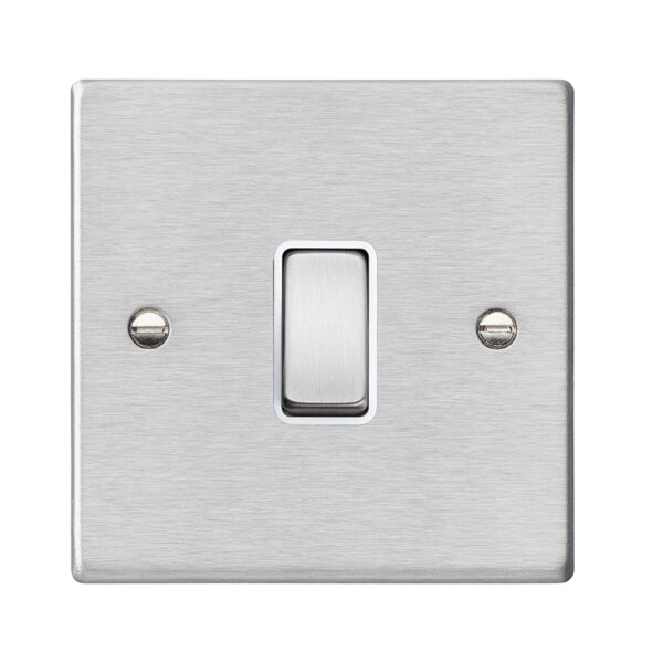 Hamilton 74R21SS-W Hartland Satin Steel 1 Gang 10AX 2 Way Switch
