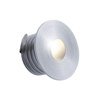 ALL LED ALDR032AL/30 - Oxford 1W LED 350mA IP65 Round Low Level Brushed Aluminium 3000K