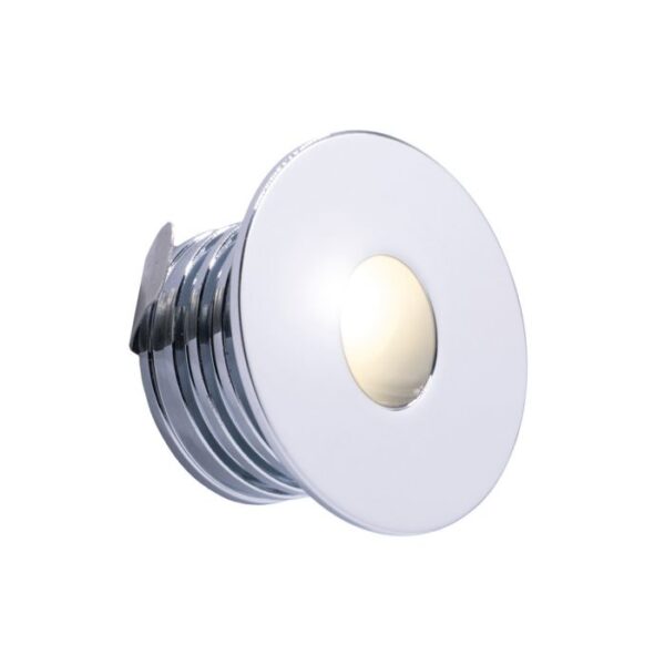 ALL LED ALRD032PC30 - Oxford 1W LED 350mA IP65 Round Low Level Polished Chrome 3000K