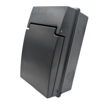 Live Electrical AGU5-SR/G IP65 Metal SPD 2 Way Garage/EV Unit with 40A RCBO - Grey