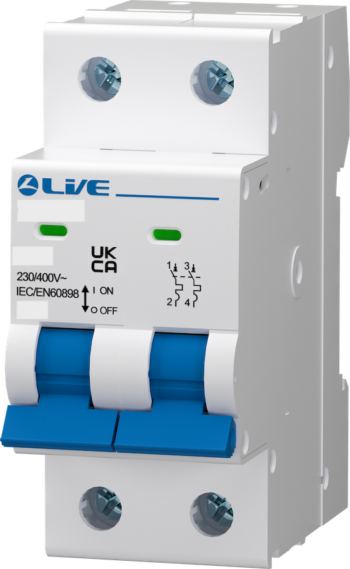Live Electrical CB240C 2 Pole MCB 40A C Curve