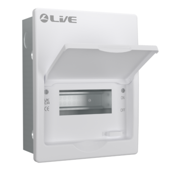 Live Electrical FMC06 6 Module Flush Mounted Metal Enclosure