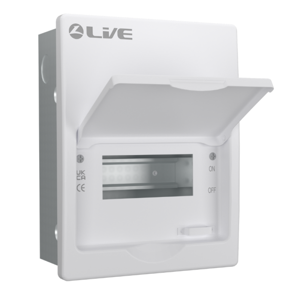 Live Electrical FMC06 6 Module Flush Mounted Metal Enclosure
