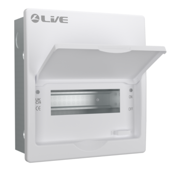 Live Electrical FMC08 8 Module Flush Mounted Metal Enclosure