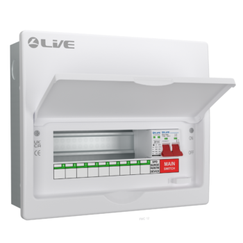 Live Electrical FMC12M-SP 9 Way Flush SPD Metal Consumer Unit