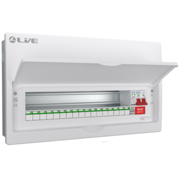 Live Electrical FMC20M-SP 17 Way Flush SPD Metal Consumer Unit