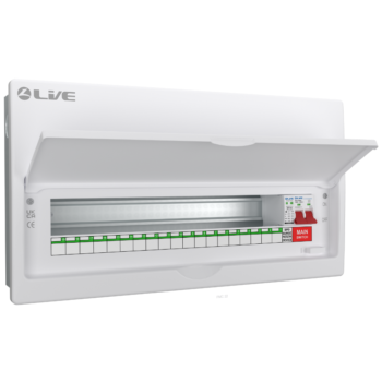 Live Electrical FMC22M-SP 19 Way Flush SPD Metal Consumer Unit