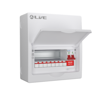 Live Electrical LSMC10/100 100A Main Switch 8 Way Consumer Unit