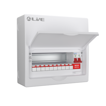 Live Electrical LSMC12/100 100A Main Switch 10 Way Consumer Unit