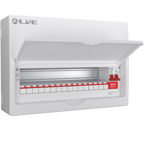 Live Electrical LSMC18/100 100A Main Switch 16 Way Consumer Unit