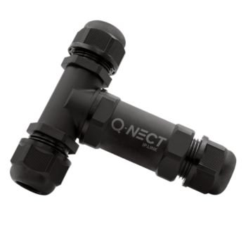Unicrimp QOE3053BLK 5 Pole 3 Way 24A IP68 T-Connector