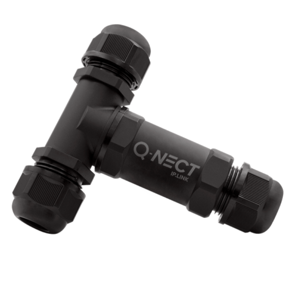 Unicrimp QOE3053BLK 5 Pole 3 Way 24A IP68 T-Connector