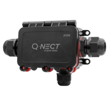 Unicrimp QOE8343BLK 4 Pole 3 Way 24A IP68 (M16+M20) Connection Box